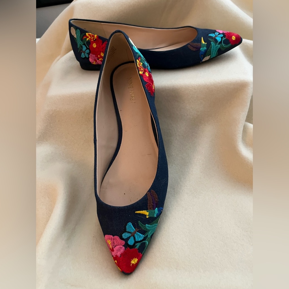 Denim Flats sz 9